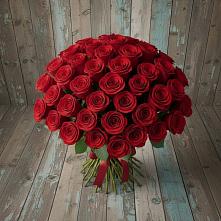 Букет 55 Красных роз Фридом #REPLACE_PRED# Костенках