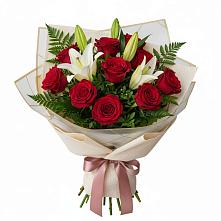 Букет цветов из:  Лилии и Розы в Костенках