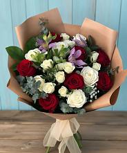 Букет цветов из:  Розы и Альстромерии в Костенках