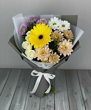 Букет цветов из:  Розы, Герберы и Хризантемы в Костенках