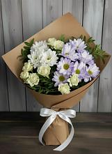 Букет цветов из:  Хризантемы и Розы в Костенках