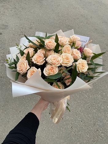 Букет Кремовые розы Латте в Костенках