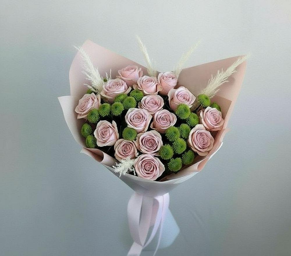 Букет цветов из: Розы и Хризантемы в Костенках