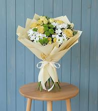 Букет цветов из:  Хризантемы и Розы в Костенках