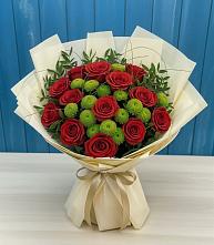 Букет цветов из:  Розы и Хризантемы в Костенках