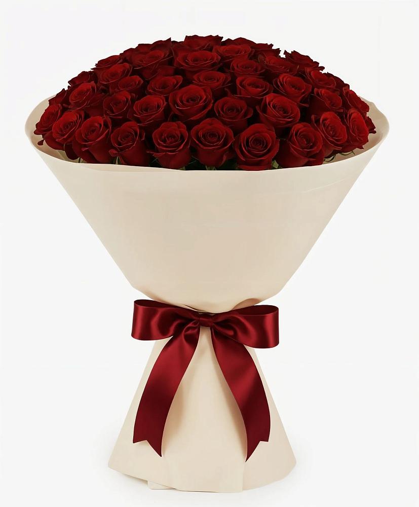 Букет 101 Бордовая роза Блэк Бакарра в Костенках