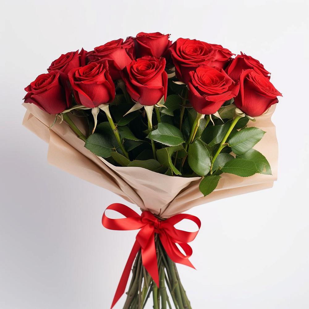 Букет 11 Красных роз Эдлесс Лав в Костенках