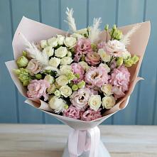 Букет цветов из:  Альстромерии и Розы в Костенках